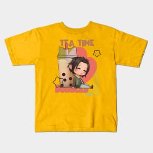 Bubble tea anime character - bubbles Kids T-Shirt